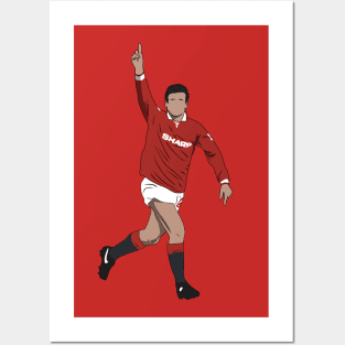 Eric Cantona Comeback Goal Celebration Posters and Art